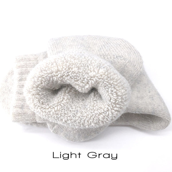 Light Gray Super Thick Merino Wool Socks