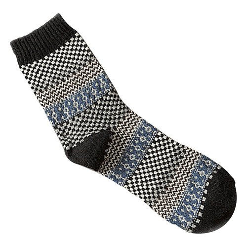 Angora Cashmere Blend Socks Black