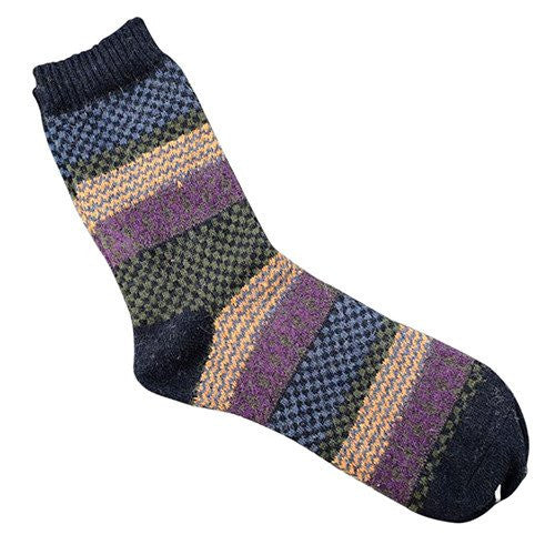 Angora Cashmere Blend Socks Dark Blue