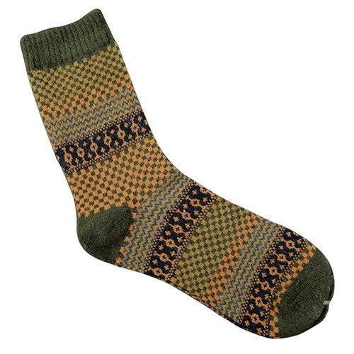 Angora Cashmere Blend Socks Green