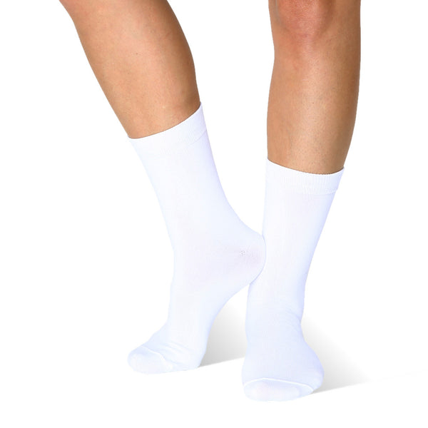 Far infrared Circulation Crew Socks in White