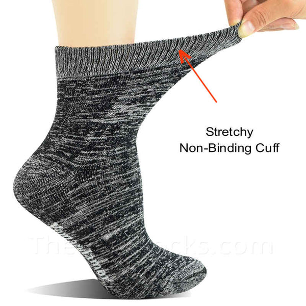 Stretchy Cuff on the Bamboo Non-Binding Diabetic Socks