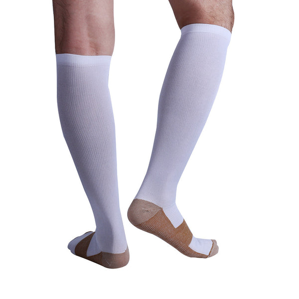 Back View Copper Anti-Fatigue Compression Knee High Socks