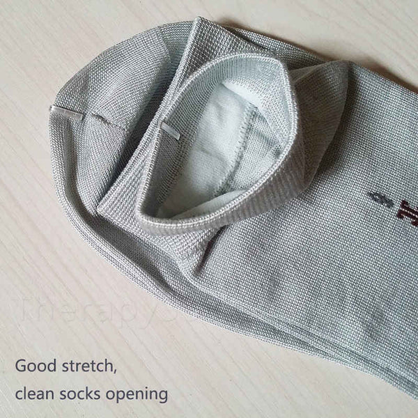 Genuine Silk Ankle Socks for Men Stretchy Cuff
