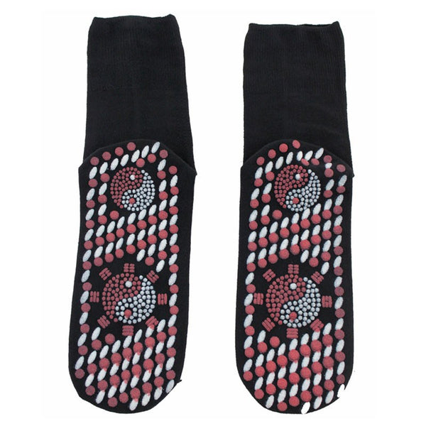 Tourmaline Cotton Blend Therapy Socks - Black