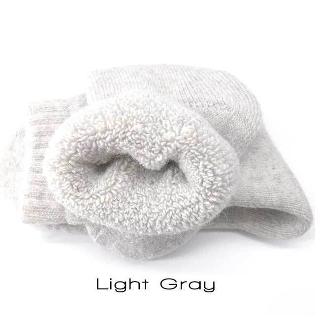 Light Gray Super Thick Merino Wool Socks 