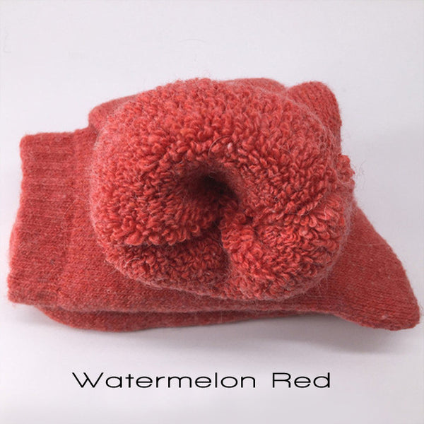 Super Thick Merino Wool Socks  Watermelon Red