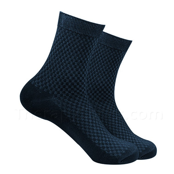 Navy Blue Bamboo Fiber Socks for Men