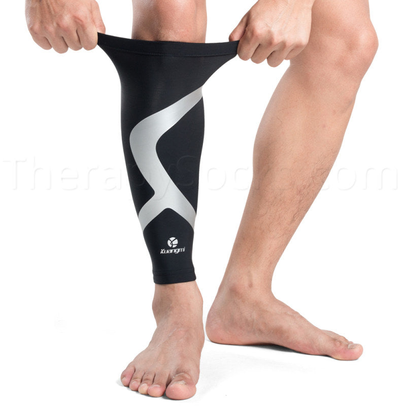 Compression Calf Support Sleeve, Anti-Slip Strips