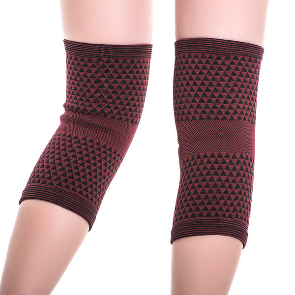 Rear View Far Infrared Tourmaline Knee Support - Red