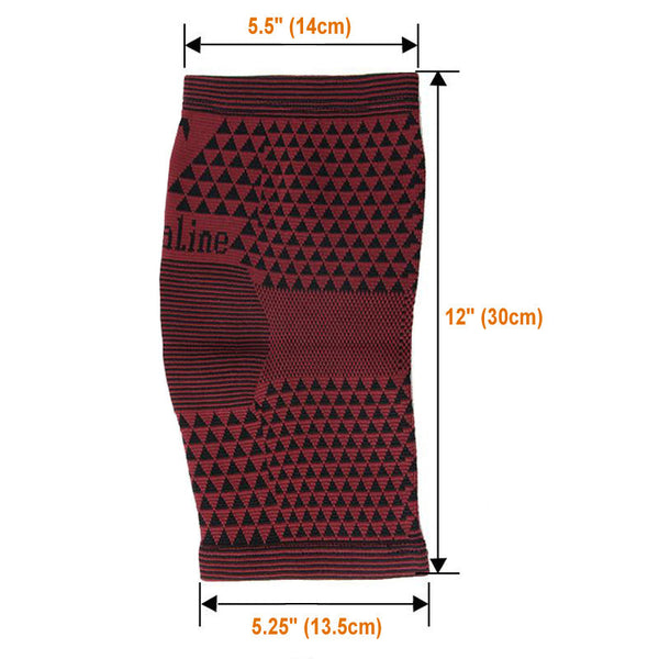 Measurements Far Infrared Tourmaline Knee Support - Red