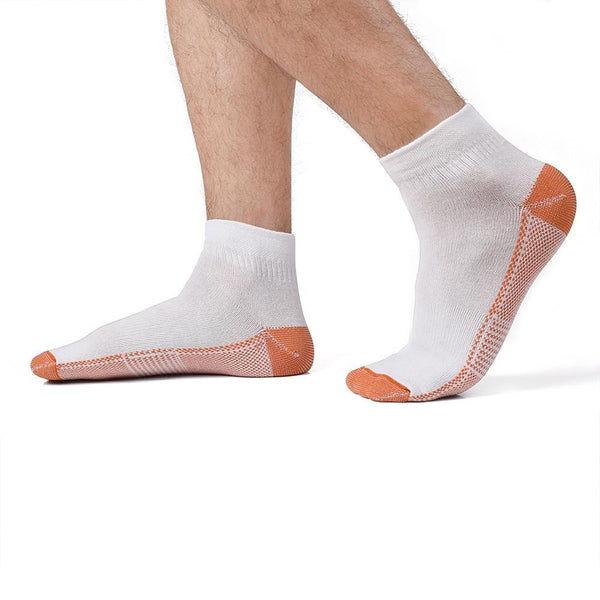 White Fatigue Reducing Miracle "COPPER" Ankle Socks