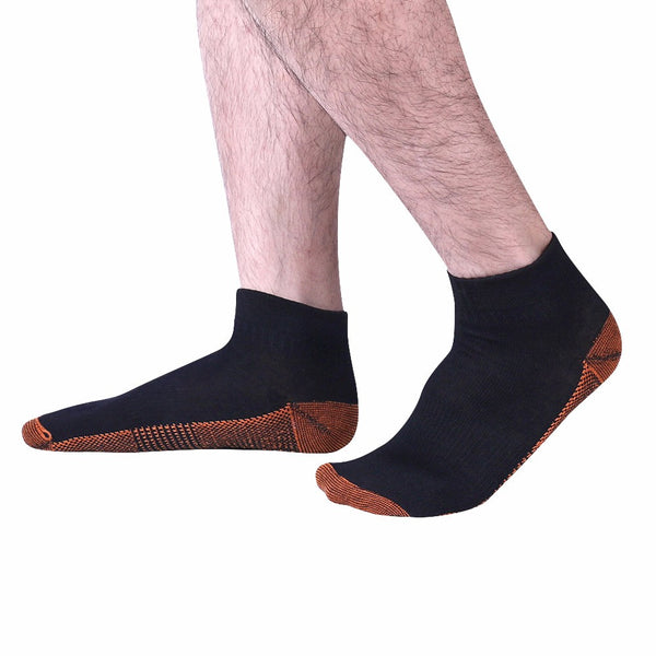 Black Fatigue Reducing Miracle "COPPER" Ankle Socks