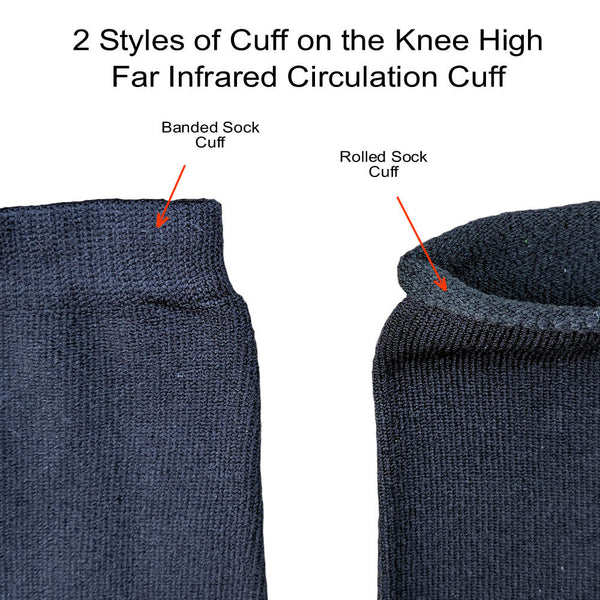 Far Infrared Circulation Knee Socks - Compare Cuffs