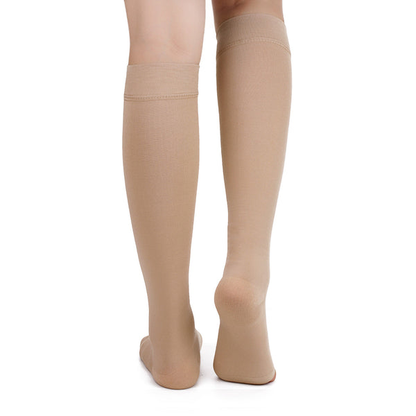 Rear View No Toe Anti-Fatigue Compression Knee High Stockings