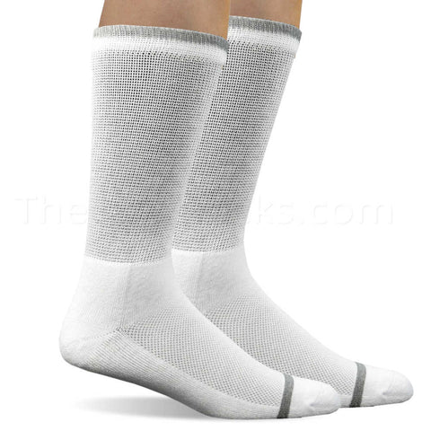 Where to Buy Men's Non-Binding Bamboo Diabetic Crew Socks in White