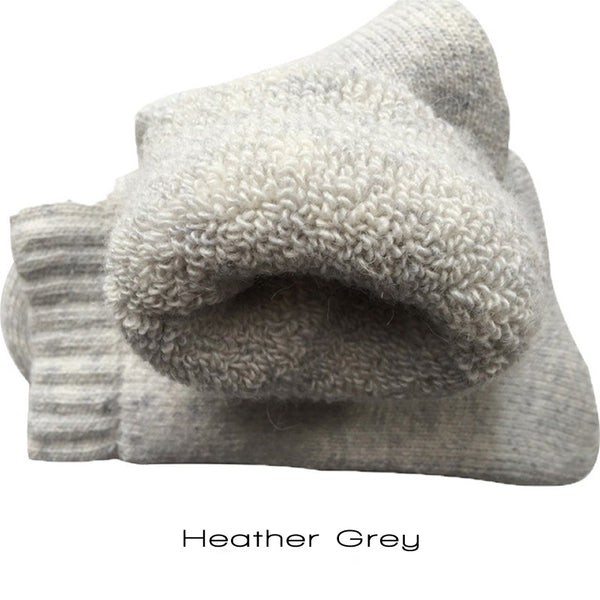 Heather Gray Super Thick Merino Wool Blend Socks