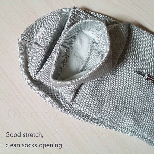 Genuine Silk Ankle Socks for Men Stretchy Cuff