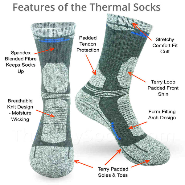 Features of the Winter Thermal Crew Socks - Socks for Cold Feet
