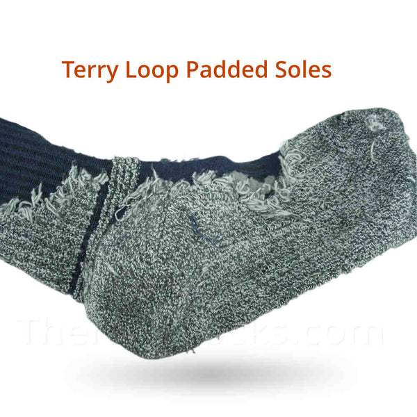 Terry Loop Padded Soles on Bamboo Thermal Winter Socks