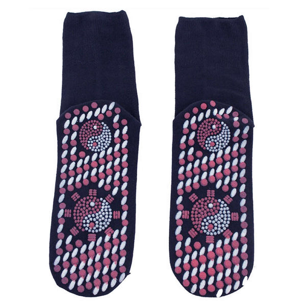 Far Infrared Tourmaline Dotted Cotton Blend Socks