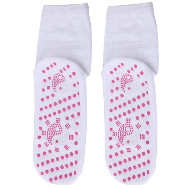 Tourmaline Cotton Blend Therapy Socks White