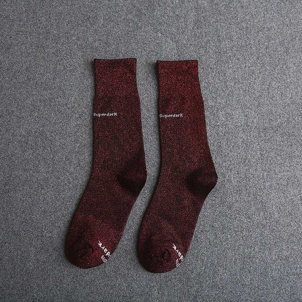 Buy Dark Red Cotton Crew Socks Size Medium Large