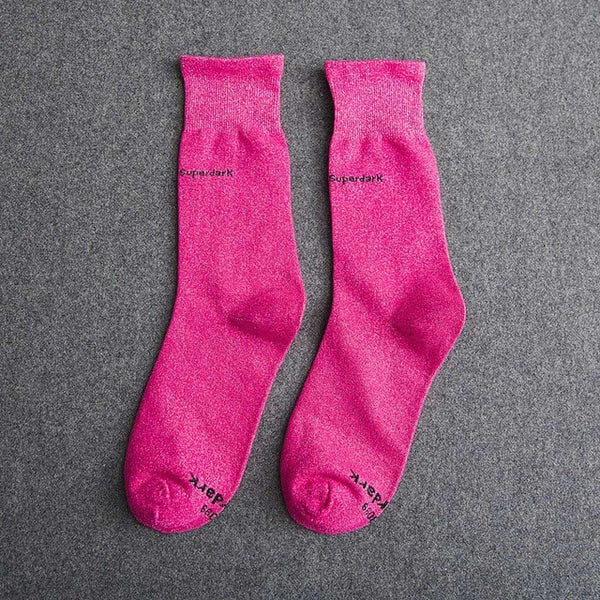Buy Deep Red Cotton Crew Socks Size Medium Large
