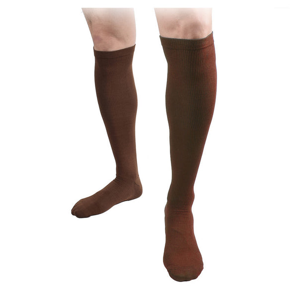 Brown Unisex Knee High Compression Socks